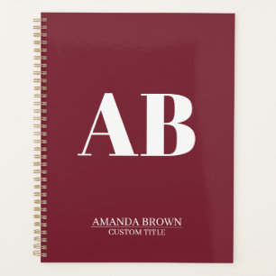 Personalisierter Monogramm-Name-Kalender 2027 Planer