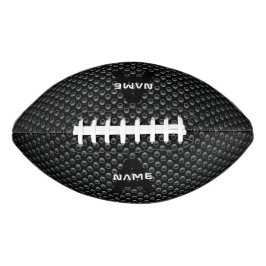 Personalisierter Monogramm Name Schwarz-Weiß-Textu Football