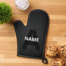 Personalisierter Monogramm Name Schwarz-Weiß-Textu