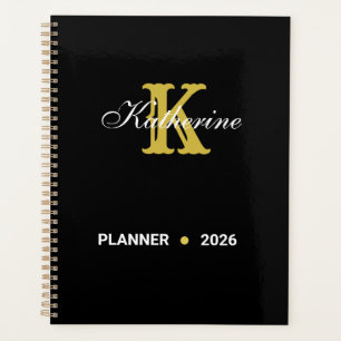 Personalisierter Monogramm-Name und Initialien-Pla Planer