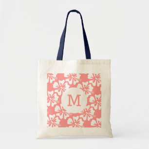 Personalisierter Monogramm Totbeutel Korallen un Tragetasche