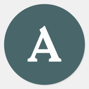 Personalisierter Monogramm-Umschlag Aufkleber