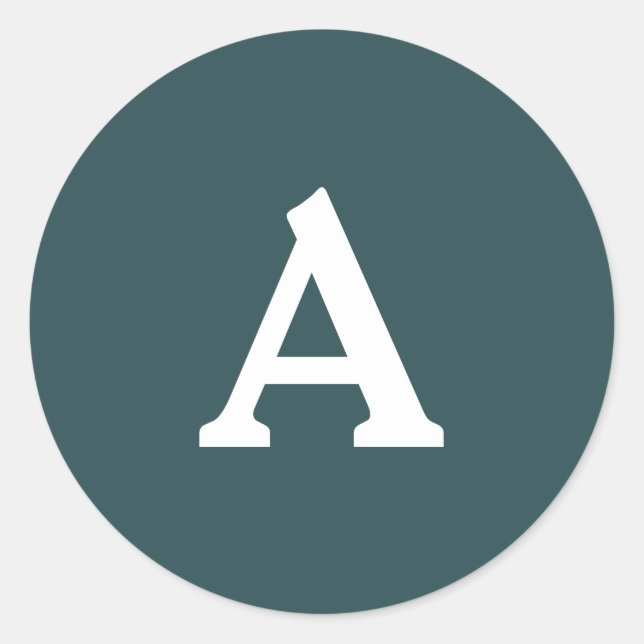 Personalisierter Monogramm-Umschlag Aufkleber (Vorderseite)