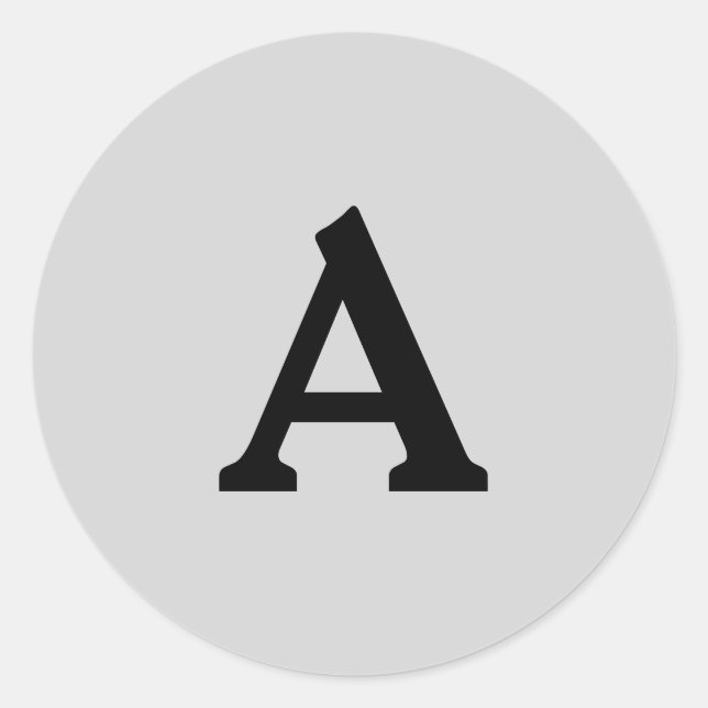 Personalisierter Monogramm-Umschlag Aufkleber (Vorderseite)