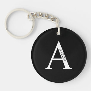 Personalisierter Monogramm- und Name-Schlüsselanhä Schlüsselanhänger