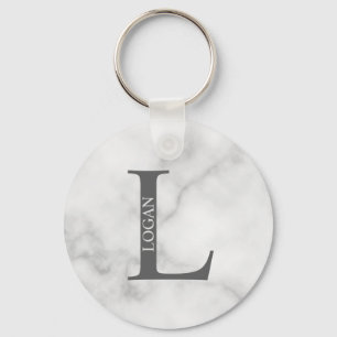 Personalisierter Monogramm- und Name-Schlüsselanhä Schlüsselanhänger