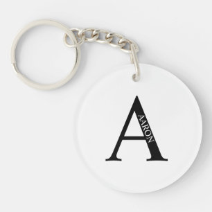 Personalisierter Monogramm- und Name-Schlüsselanhä Schlüsselanhänger