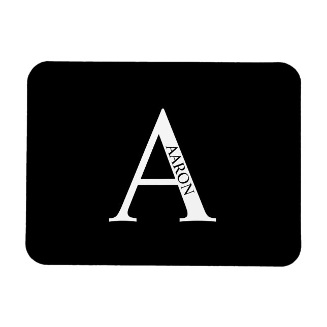 Personalisierter Monogramm- und Namensmagnet Magnet (Horizontal)