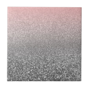 Personalisierter monogramm Vintager Glitzer glänzt Fliese