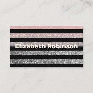 Personalisierter monogramm Vintager Glitzer glänzt Visitenkarte