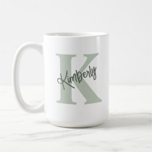 Personalisierter monogrammierter Name Kaffeetasse