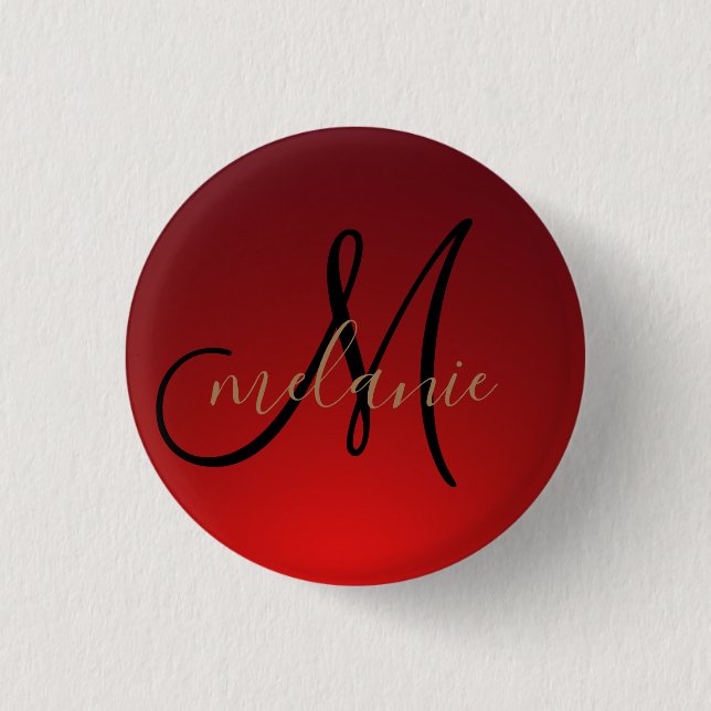 Personalisierter Monogrammname Button (Vorderseite)