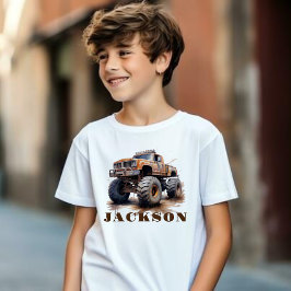 Personalisierter Monster-Lkw-T - Shirt für Kinder
