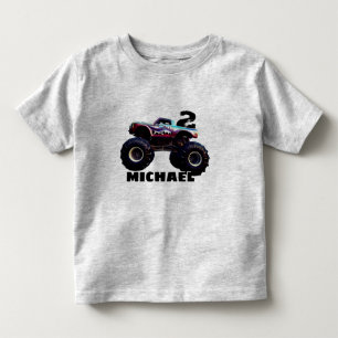 Personalisierter Monster Truck Geburtstag Kleinkind T-shirt