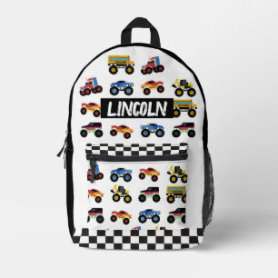 Personalisierter Monster-Truck-Kinder-Rucksack Bedruckter Rucksack