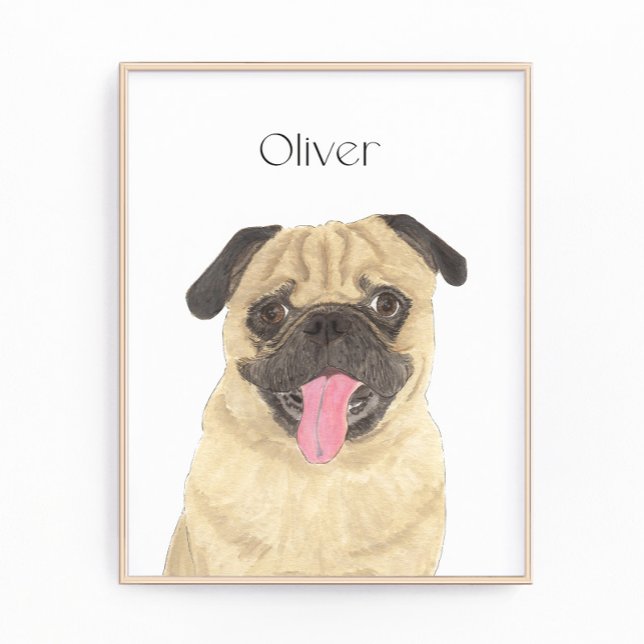 Personalisierter Mops Art Fotodruck (Von Creator hochgeladen)