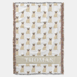 Personalisierter Mops Baby Blanket Decke