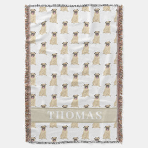 Personalisierter Mops Baby Blanket Decke