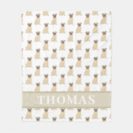 Personalisierter Mops Baby Blanket Fleecedecke