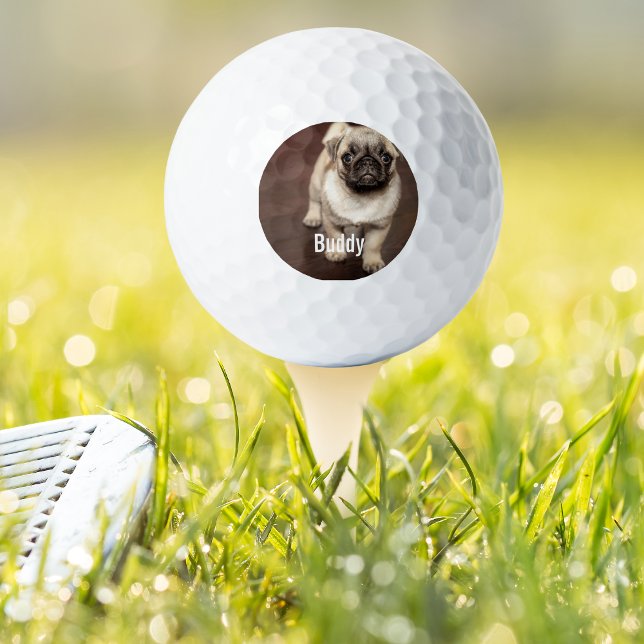 Personalisierter Mops Dog Foto und Ihr Mops Dog Na Golfball (Von Creator hochgeladen)