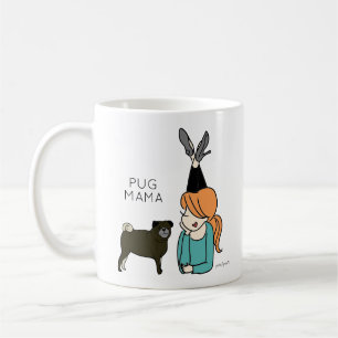 Personalisierter Mops Mama-Kaffee-Tasse Kaffeetasse