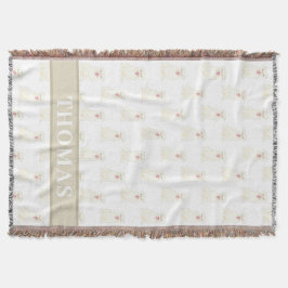 Personalisierter Mops (weiß) Decke