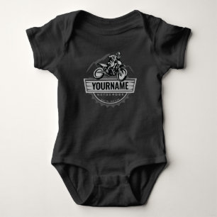 Personalisierter Motocross-Fahrer Dirt Bike Hill R Baby Strampler