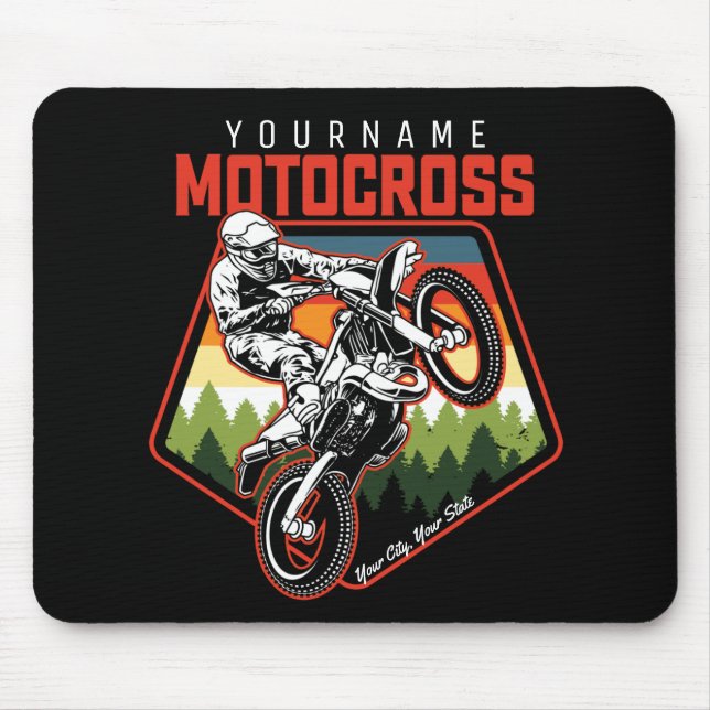 Personalisierter Motocross Racing Dirt Bike Trail Mousepad (Vorne)
