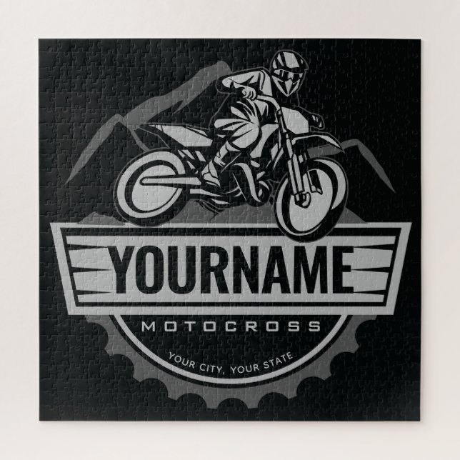 Personalisierter Motocross Rider Dirt Bike Racing (Vertikal)