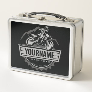 Personalisierter Motocross Rider Dirt Bike Racing Metall Brotdose