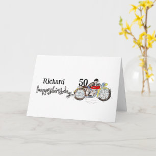 Personalisierter Motorrad-Geburtstag Karte