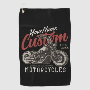Personalisierter Motorrad-Rebell-Cruiser-Biker-Gar Golfhandtuch