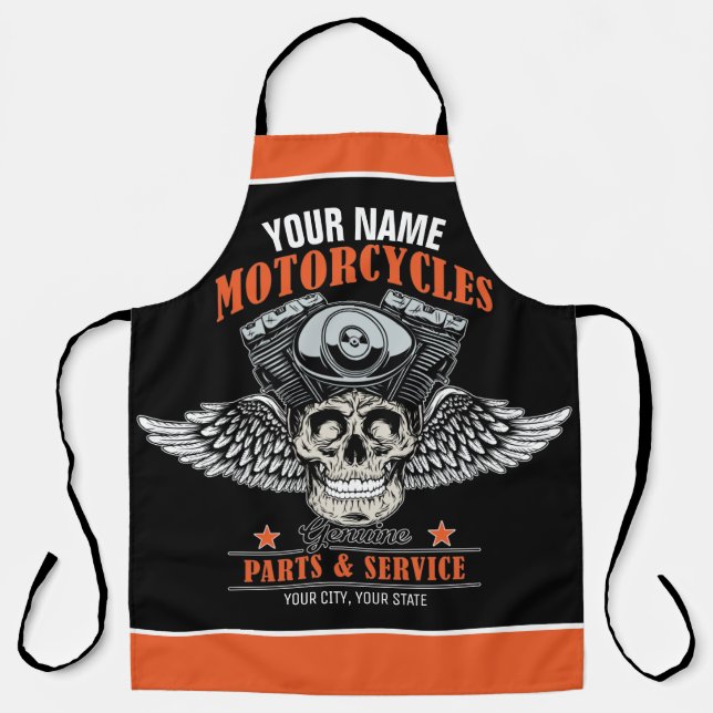 Personalisierter Motorradladen Schürze (Vorderseite)