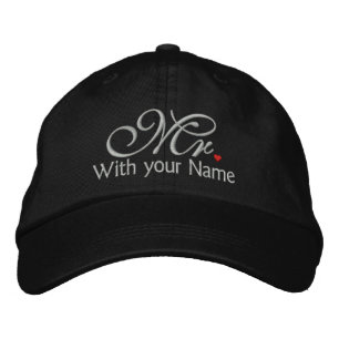 Personalisierter Mr. Husband Groom Seine neuen Wün Bestickte Kappe