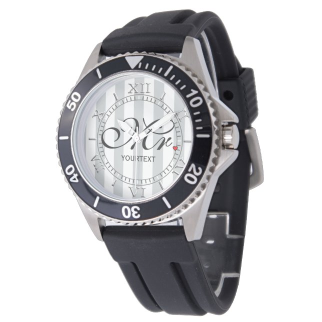 Personalisierter Mr. Husband Klicken Sie für kunde Armbanduhr (Schrägansicht)