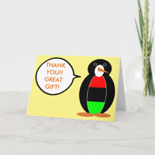 Personalisierter Ms Pinguin Afrikanische Diaspora Dankeskarte
