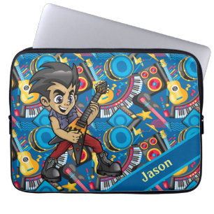 Personalisierter Musik-Cartoon Laptopschutzhülle