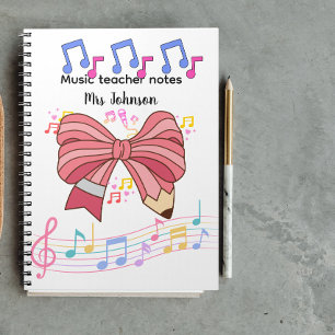 Personalisierter Musiklehrer, Noten-Coquette  Notizblock