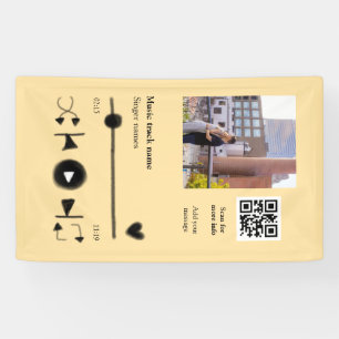 Personalisierter Musikplayer Liebespaar QR-Code Te Banner