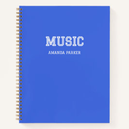 Personalisierter Musikschulkalender Königlich Blau Notizbuch