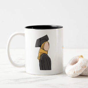 Personalisierter muslimischer Absolventenbecher Zweifarbige Tasse