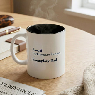 Personalisierter Mustervater-Leistungsbecher Zweifarbige Tasse