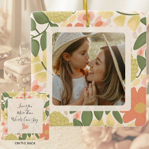 Personalisierter Mutter-Tochter-Schmuck Keramikornament