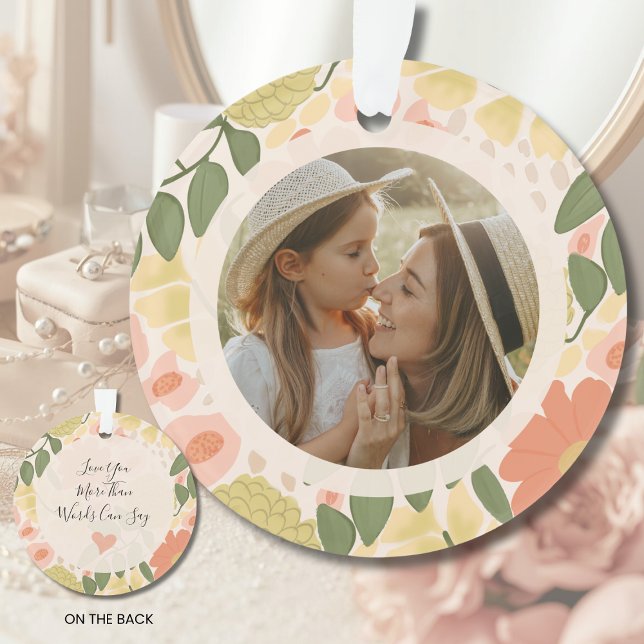 Personalisierter Mutter-Tochter-Schmuck  Ornament (Personalized Mother-Daughter Photo Ornament)