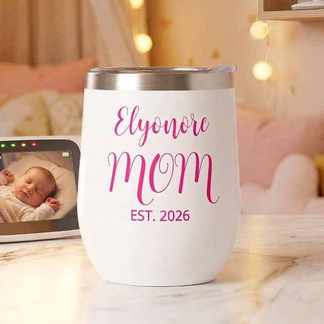 Personalisierter Muttername Established Pink-Schri (Von Creator hochgeladen)