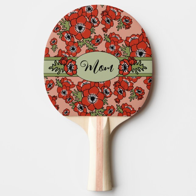 Personalisierter Muttertag Tischtennis Schläger (Vorderseite)