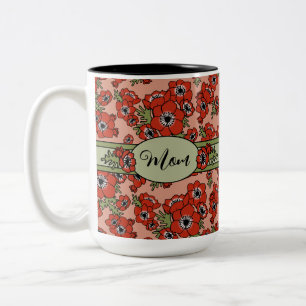 Personalisierter Muttertag Zweifarbige Tasse
