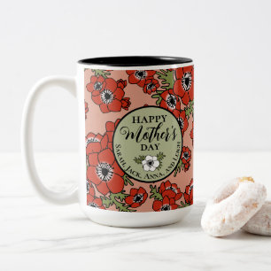 Personalisierter Muttertag Zweifarbige Tasse