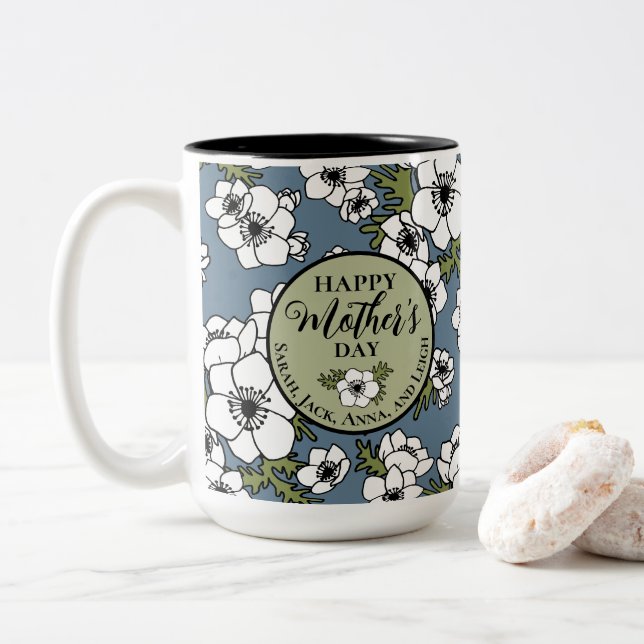 Personalisierter Muttertag Zweifarbige Tasse (Mit Donut)