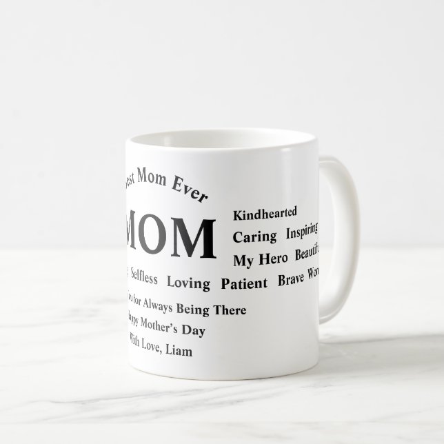 Personalisierter Muttertagsbecher Kaffeetasse (VorderseiteRechts)